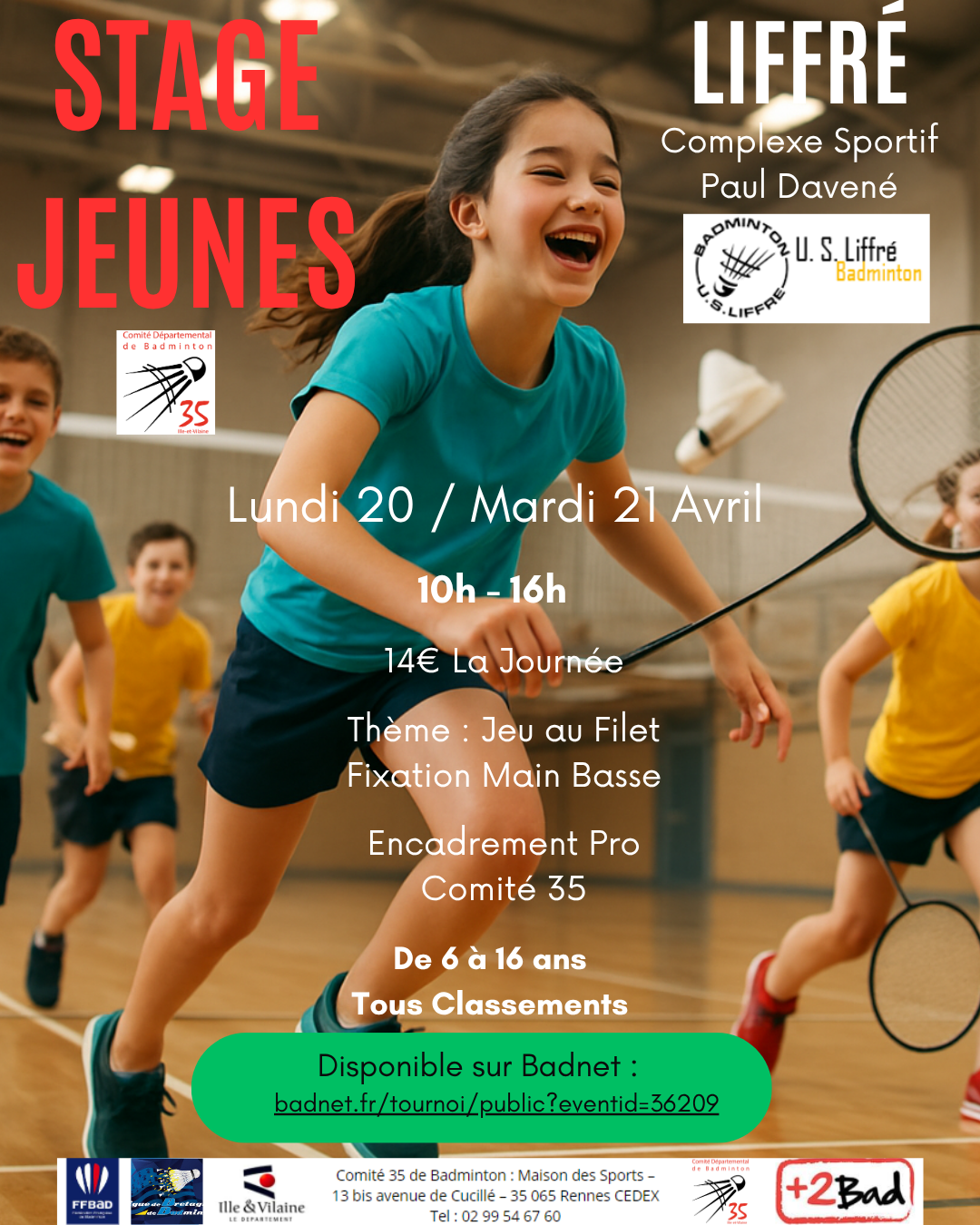 Stage de Secteur Jeunes Liffré 20/21 Avril